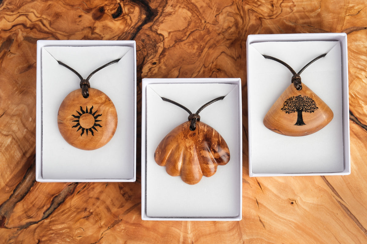 Wooden necklaces