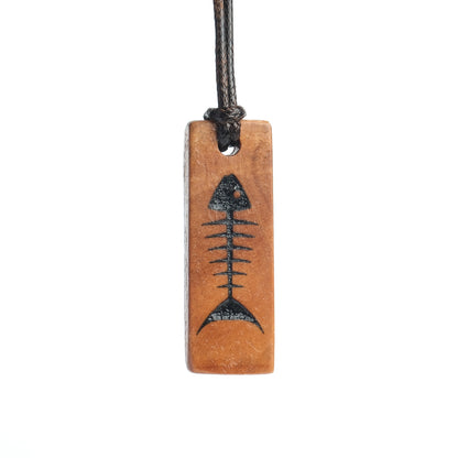 Fish bone pendant