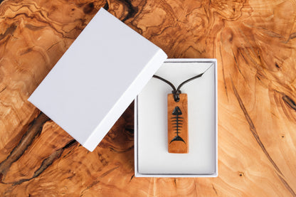Fish bone pendant