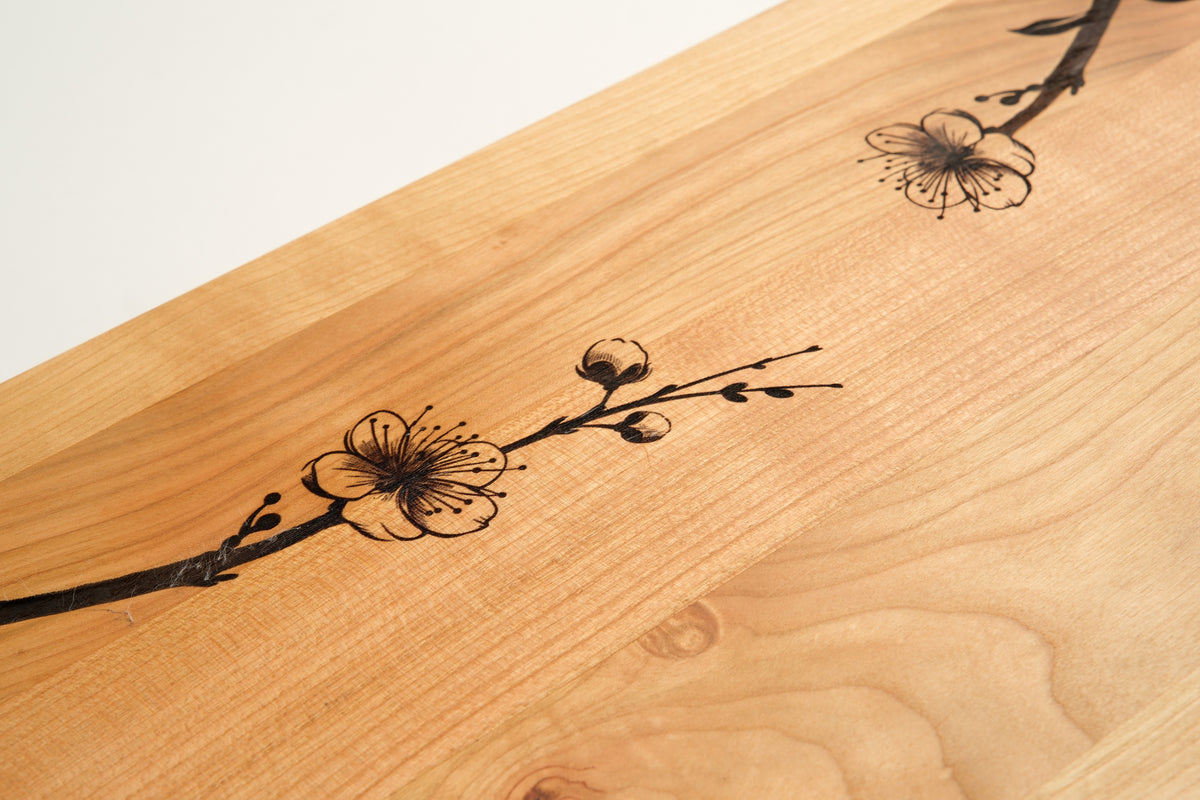 Cherry Wood Serving Board - Blossom No. 2