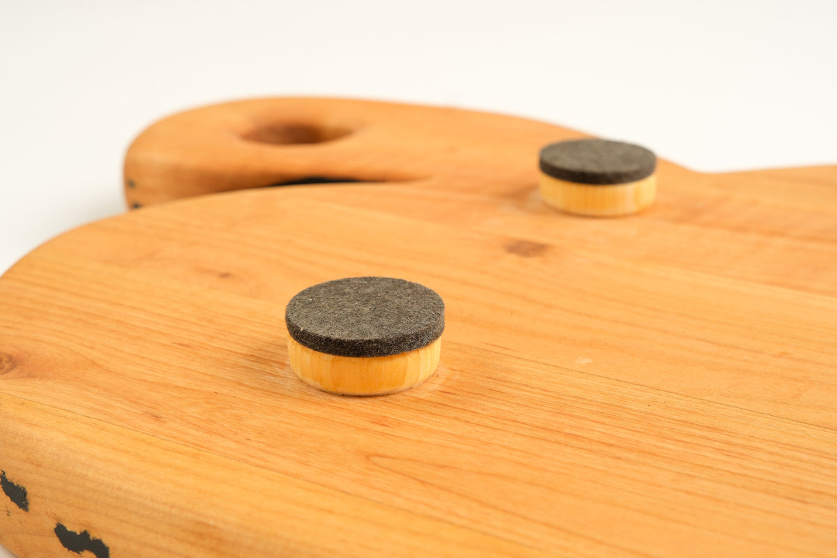 Cherry Wood Serving Board with Snack Bowls