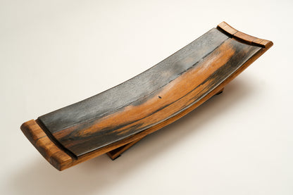Handcrafted Wine Barrel Wood Fruit Bowl No. 2